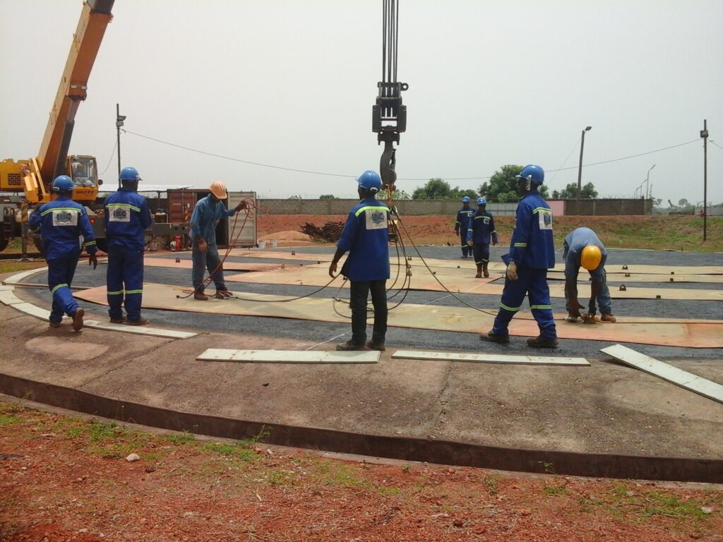 SITUATION DES TRAVAUX DE CONSTRUCTION DU BAC 16 ET DU DEPOT JET DE L’AEROPORT M’POKO